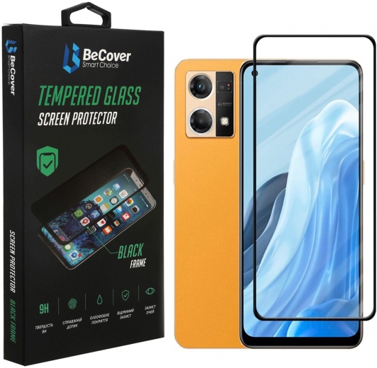 Защитное стекло Becover для Oppo Reno7 (707605) Black - фото - интернет-магазин электроники и бытовой техники TTT