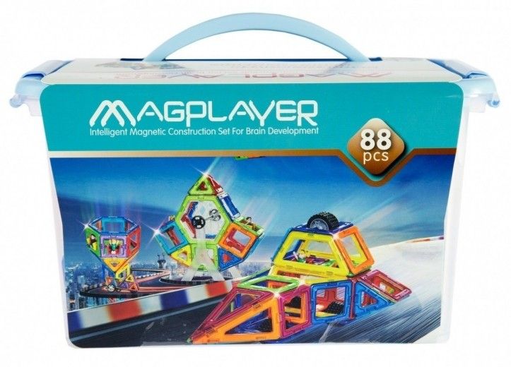 Магнитный конструктор MagPlayer 88 элементов (MPT-88) - фото Магнитный конструктор MagPlayer 88 элементов (MPT-88) - фото - интернет-магазин электроники и бытовой техники TTT