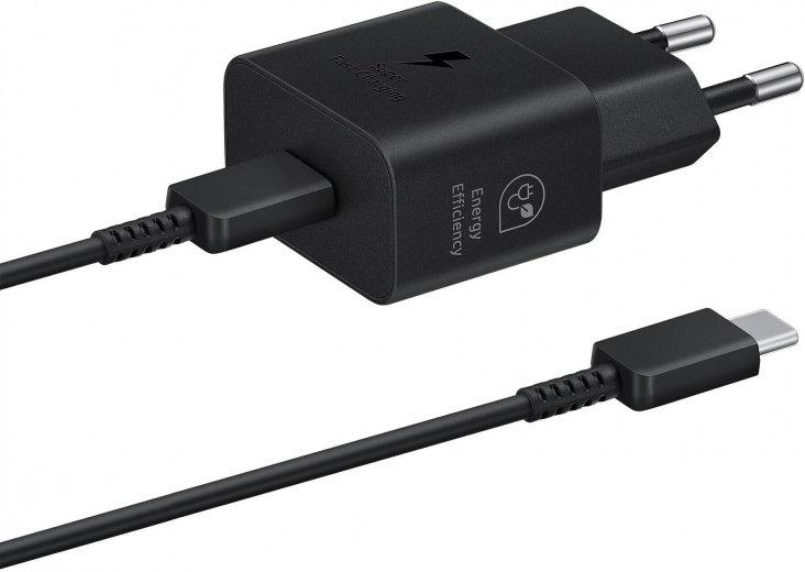 Сетевое зарядное устройство Samsung 25W Type-C Cable (EP-T2510XBEGEU) Black - фото Сетевое зарядное устройство Samsung 25W Type-C Cable (EP-T2510XBEGEU) Black - фото - интернет-магазин электроники и бытовой техники TTT