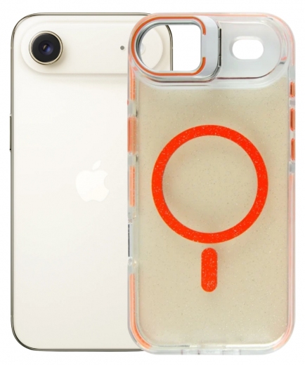 Панель BeCover FIBRA Star Shine with MagSafe для Apple iPhone 17 Air (715422) Orange - фото - интернет-магазин электроники и бытовой техники TTT