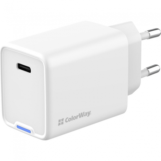 Сетевое зарядное устройство ColorWay GaN Mini 45W PD Port PPS USB-C (CW-CHS057PD-WT) White - фото Сетевое зарядное устройство ColorWay GaN Mini 45W PD Port PPS USB-C (CW-CHS057PD-WT) White - фото - интернет-магазин электроники и бытовой техники TTT