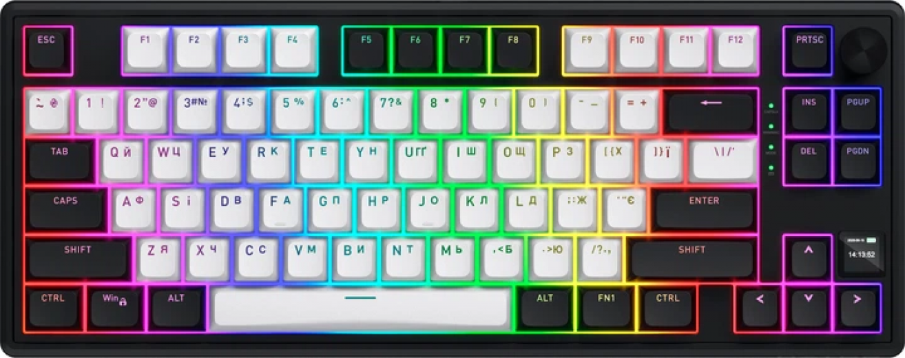 Клавиатура Hator Skyfall 80 MAG ULTIMA 8K Wireless/Bluetooth/USB (HTK3880UA) White-Black  - фото - интернет-магазин электроники и бытовой техники TTT