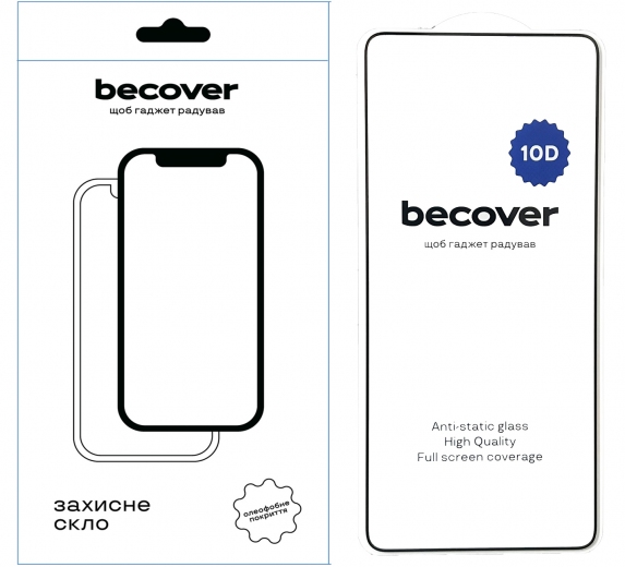 Защитное стекло BeCover для Oppo Reno13 F 5G 10D (713634) Black - фото - интернет-магазин электроники и бытовой техники TTT