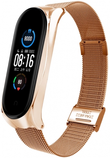 Ремешок BeCover Metal для Xiaomi Mi Smart Band 8 (709360) Rose Gold - фото - интернет-магазин электроники и бытовой техники TTT