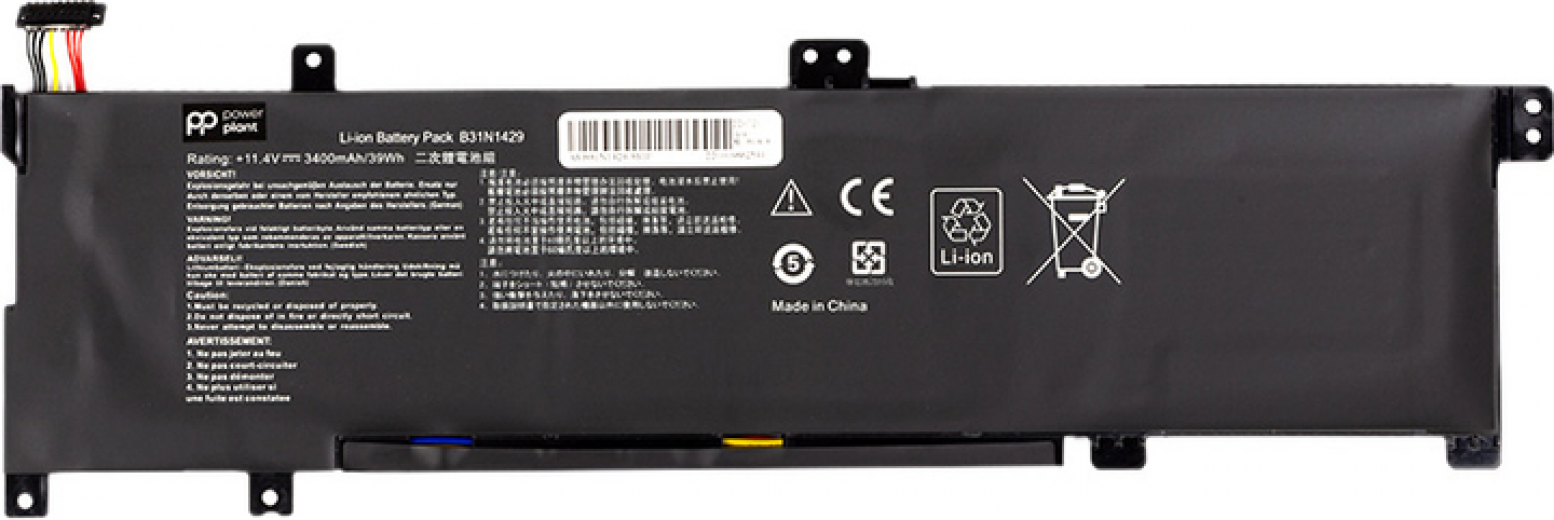 Акумулятор PowerPlant для ноутбуків ASUS Vivobook A501LX (B31N1429) 11.4В 3400 мА-год (NB431564) - фото - інтернет-магазин електроніки та побутової техніки TTT