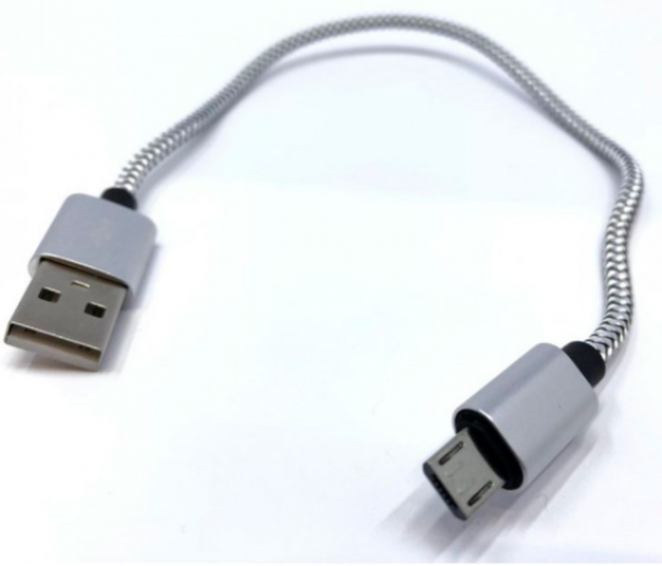 Кабель USB Aspor A173 USB-Micro USB 0.3 м Silver - фото - інтернет-магазин електроніки та побутової техніки TTT
