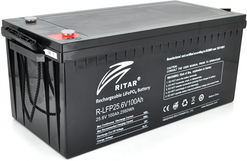 Аккумуляторная батарея Ritar LiFePO4 25.6V 100Ah 2560Wh (R-LFP 25.6V 100Ah) - фото - интернет-магазин электроники и бытовой техники TTT