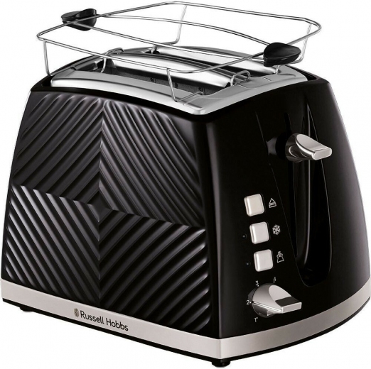 Тостер Russell Hobbs Groove 2S 26390-56 Black - фото Тостер Russell Hobbs Groove 2S 26390-56 Black - фото - інтернет-магазин електроніки та побутової техніки TTT