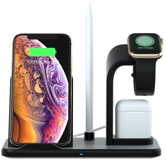 Беспроводное зарядное устройство BeCover BC-N35 (704090) Black - фото - интернет-магазин электроники и бытовой техники TTT