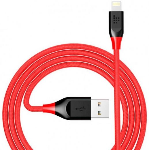 Кабель Tronsmart Lightning MFi 19AWG 3.0m Nylon Cable Red - фото - интернет-магазин электроники и бытовой техники TTT