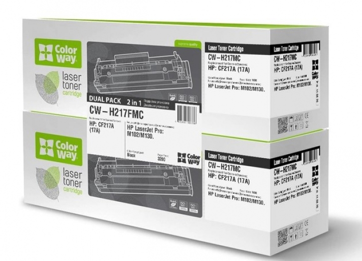 Картридж CW (CW-H217FMC) HP LJ Pro M102/M130 Black (CF217A) Dual Pack с чипом - фото Картридж CW (CW-H217FMC) HP LJ Pro M102/M130 Black (CF217A) Dual Pack с чипом - фото - интернет-магазин электроники и бытовой техники TTT