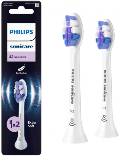 Насадки для зубної щітки PHILIPS Sonicare HX6052/87 Sensitive - фото - інтернет-магазин електроніки та побутової техніки TTT