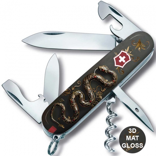Нож Victorinox Spartan Zodiac 3D Роскошная змея 1.3603.3.Z4210hk - фото - интернет-магазин электроники и бытовой техники TTT