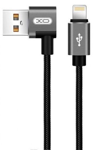 Кабель USB XO NB31 lightning 1m 2.4A L-shape Black - фото - інтернет-магазин електроніки та побутової техніки TTT