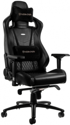 Кресло геймерское NOBLECHAIRS Epic Series Real Leather (NBL-RL-BLA-001) Black  - фото - интернет-магазин электроники и бытовой техники TTT