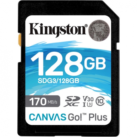 Карта пам'яті Kingston SDXC 128GB Canvas Go! Plus Class 10 UHS-I U3 V30 (SDG3/128GB) - фото - інтернет-магазин електроніки та побутової техніки TTT