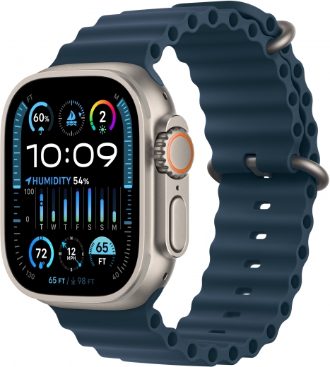 Apple Watch Ultra 2 GPS + Cellular, 49mm Titanium Case with Blue Ocean Band (MREG3UL/A) - фото - інтернет-магазин електроніки та побутової техніки TTT