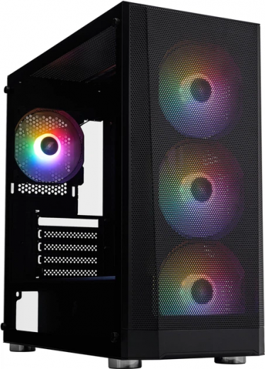 Корпус 1stPlayer FD5-M-BK-4F1 без БП  Black - фото - интернет-магазин электроники и бытовой техники TTT
