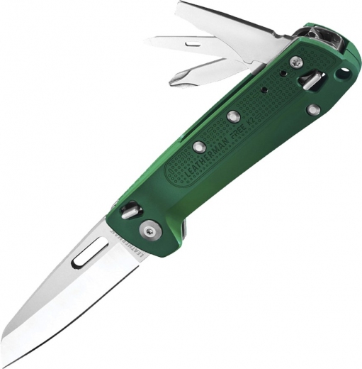 Ніж-мультитул Leatherman Free K2 (832894) Evergreen - фото - інтернет-магазин електроніки та побутової техніки TTT