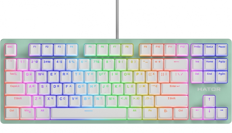 КЛАВІАТУРА HATOR ROCKFALL 2 MECHA TKL ORANGE USB (HTK-723) MINT - фото - інтернет-магазин електроніки та побутової техніки TTT