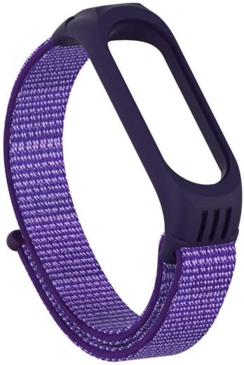 Ремінець TPU Nylon Xiaomi Mi Band 5 Lavender - фото - інтернет-магазин електроніки та побутової техніки TTT