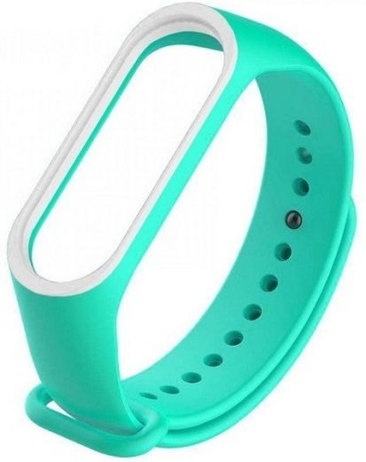 Ремінець для Xiaomi Mi Band 3/4 Mint/White - фото - інтернет-магазин електроніки та побутової техніки TTT