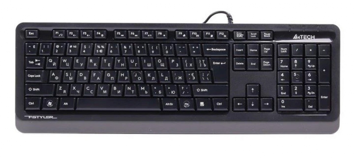 Клавиатура проводная A4Tech Fstyler FKS10 Grey - фото - интернет-магазин электроники и бытовой техники TTT