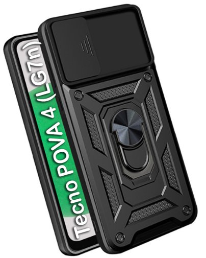 Панель BeCover Military для Tecno POVA 4 (LG7n) (709154) Black - фото - интернет-магазин электроники и бытовой техники TTT