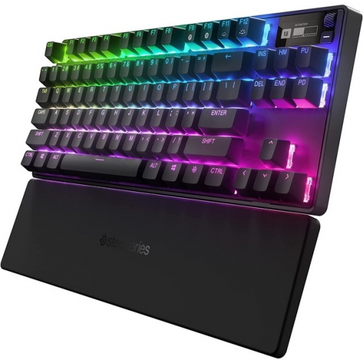 Бездротова ігрова механічна клавіатура SteelSeries Apex Pro TKL WL UA HyperMagnetic Switches OmniPoint 2.0 OLED RGB (64865) Black  - фото - інтернет-магазин електроніки та побутової техніки TTT