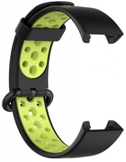 Ремешок BeCover Vents Style для Xiaomi Redmi Smart Band 2 (709423) Black-Green - фото - интернет-магазин электроники и бытовой техники TTT