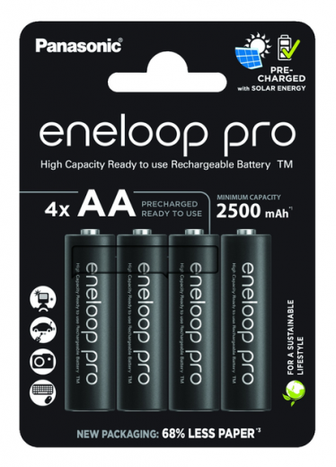 Акумулятор Panasonic Eneloop Pro AA 2500 mAh 4BP+Case (BK-3HCDEC4CP) - фото - інтернет-магазин електроніки та побутової техніки TTT