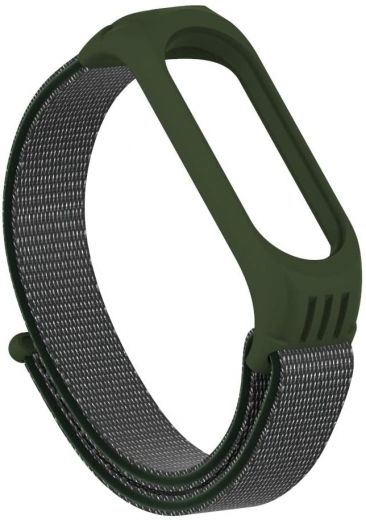 Ремінець TPU Nylon Xiaomi Mi Band 5 Deep Olive - фото - інтернет-магазин електроніки та побутової техніки TTT