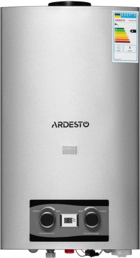 Газовий проточний водонагрівач Ardesto TFGBH 10B X2 STEEL - фото - інтернет-магазин електроніки та побутової техніки TTT
