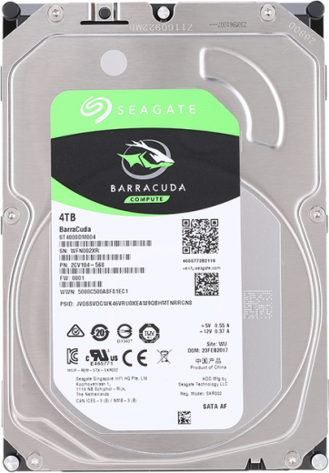 Жесткий диск Seagate BarraCuda HDD 4TB 5400rpm 256MB ST4000DM004 3.5 SATA III - фото Жесткий диск Seagate BarraCuda HDD 4TB 5400rpm 256MB ST4000DM004 3.5 SATA III - фото - интернет-магазин электроники и бытовой техники TTT