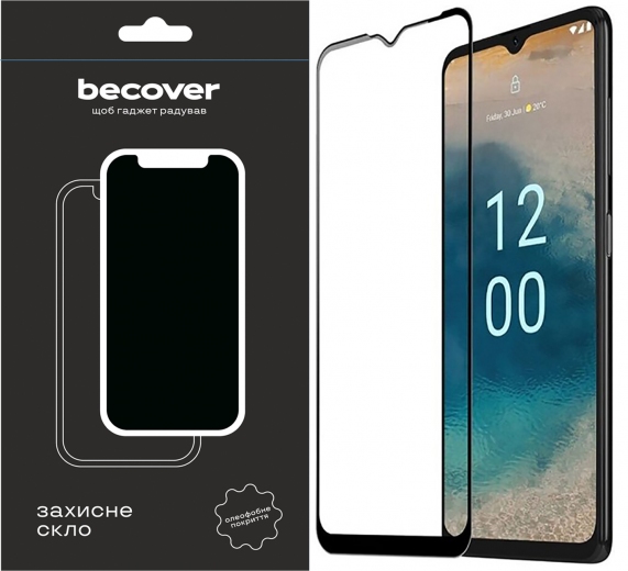 Захисне скло BeCover для Nokia G22 (709249) Black - фото - інтернет-магазин електроніки та побутової техніки TTT