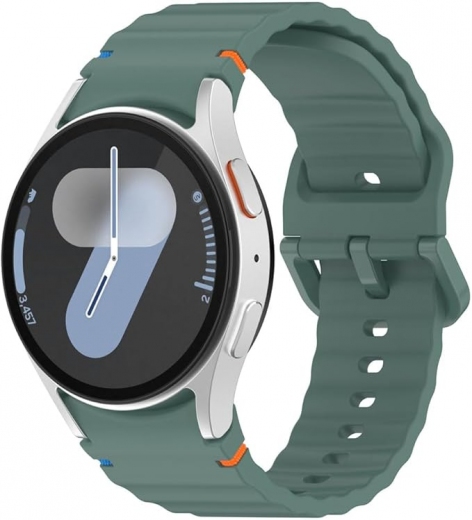 Ремінець BeCover Ribbed Tape для Samsung Galaxy Watch (20mm) 3 41mm/4/5/6/7 40-44mm (712041) Dark Green - фото - інтернет-магазин електроніки та побутової техніки TTT