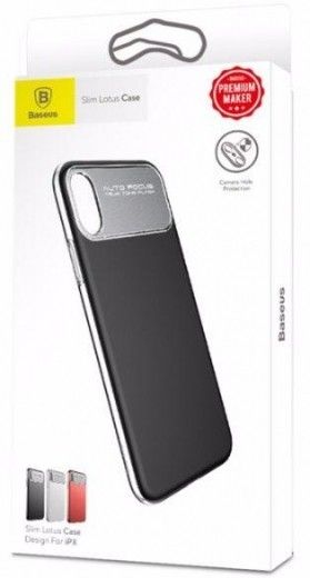 Накладка Baseus Slim Lotus iPhone X Black (QF01) - фото Накладка Baseus Slim Lotus iPhone X Black (QF01) - фото - інтернет-магазин електроніки та побутової техніки TTT