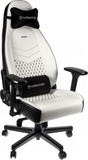 Кресло геймерское NOBLECHAIRS Icon (GAGC-126) White/Black - фото Кресло геймерское NOBLECHAIRS Icon (GAGC-126) White/Black - фото - интернет-магазин электроники и бытовой техники TTT