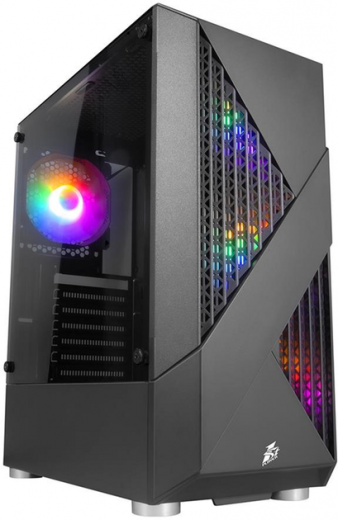 Корпус 1stPlayer F3-A-BK-4F1 Black - фото - интернет-магазин электроники и бытовой техники TTT