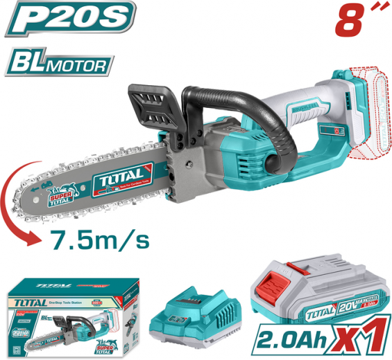 Пила цепная аккумуляторная Total TGSLI20851 с аккумулятором и зарядным устройством - фото - интернет-магазин электроники и бытовой техники TTT