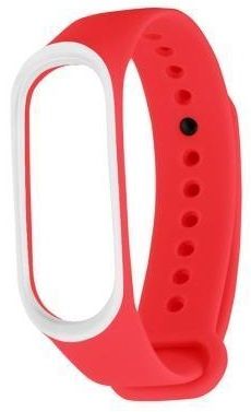 Ремінець для Xiaomi Mi Band 3/4 Red/White - фото - інтернет-магазин електроніки та побутової техніки TTT