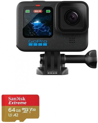 Экшн-камера GoPro HERO12 Black + 64Gb SD card (CHDSB-121-CN) - фото - интернет-магазин электроники и бытовой техники TTT