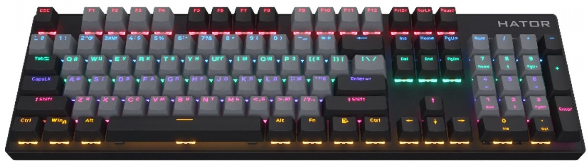 Клавіатура механічна Hator Starfall Rainbow Origin Red (HTK-608-BGB) - фото - інтернет-магазин електроніки та побутової техніки TTT