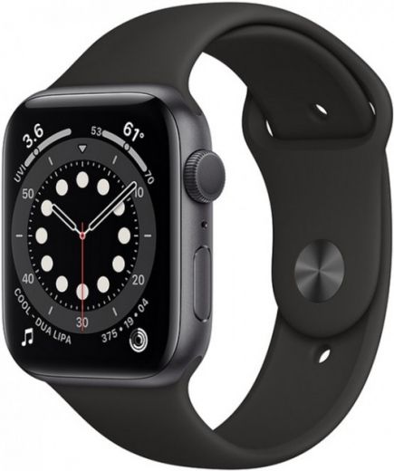 Apple Watch Series 6 GPS 44mm Space Gray Aluminium Case with Black Sport Band - фото - інтернет-магазин електроніки та побутової техніки TTT