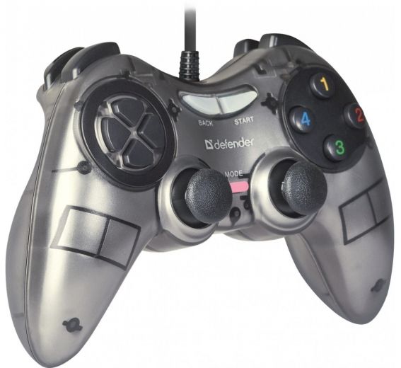 Дротовий геймпад Defender Zoom PC (64244) Silver/Black - фото Дротовий геймпад Defender Zoom PC (64244) Silver/Black - фото - інтернет-магазин електроніки та побутової техніки TTT
