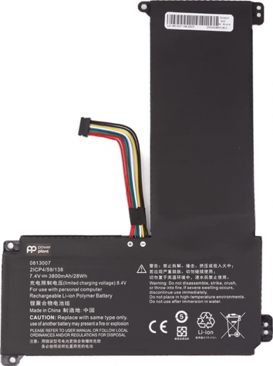 Акумулятор PowerPlant для LENOVO IdeaPad 120S (0813007) 7.4V 3800mAh (NB482719) - фото - інтернет-магазин електроніки та побутової техніки TTT