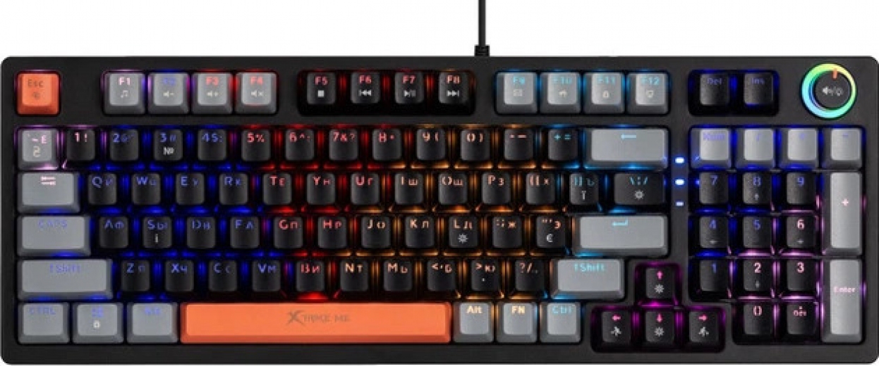 Клавиатура проводная Xtrike ME GK-987 RGB Mechanical USB UA (GK-987GGRUA) Black/Grey - фото - интернет-магазин электроники и бытовой техники TTT
