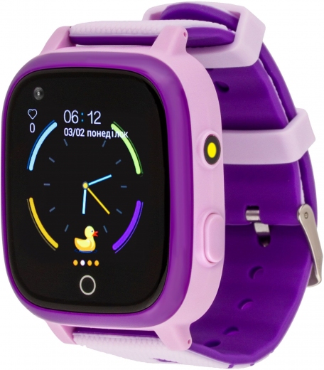 Смарт-часы Amigo GO005 Splashproof 4G WIFI Thermometer (dwswgo5prpl) Purple - фото - интернет-магазин электроники и бытовой техники TTT