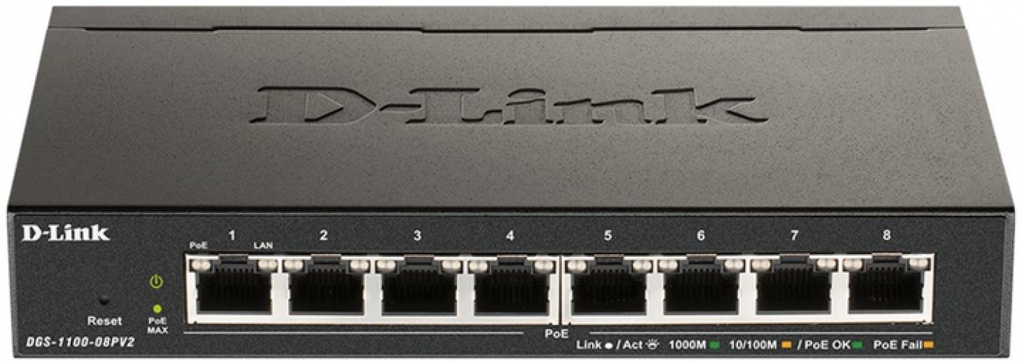 Коммутатор D-Link DGS-1100-08PV2/E 8-Port (PoE) Gigabit Smart Managed - фото Коммутатор D-Link DGS-1100-08PV2/E 8-Port (PoE) Gigabit Smart Managed - фото - интернет-магазин электроники и бытовой техники TTT