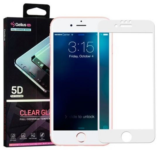 Захисне скло Gelius Pro 5D iPhone 7/8 Plus White - фото - інтернет-магазин електроніки та побутової техніки TTT